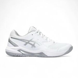 ASICS White and Silver Athletic Shoes